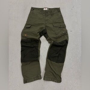 Fjallraven Olive and Dark Green Cargo Pants